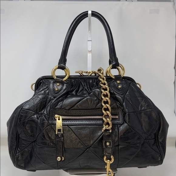 Marc Jacobs Stam Patchwork Quilted Black leather satchel spring 2007 collection - Picture 5 of 17